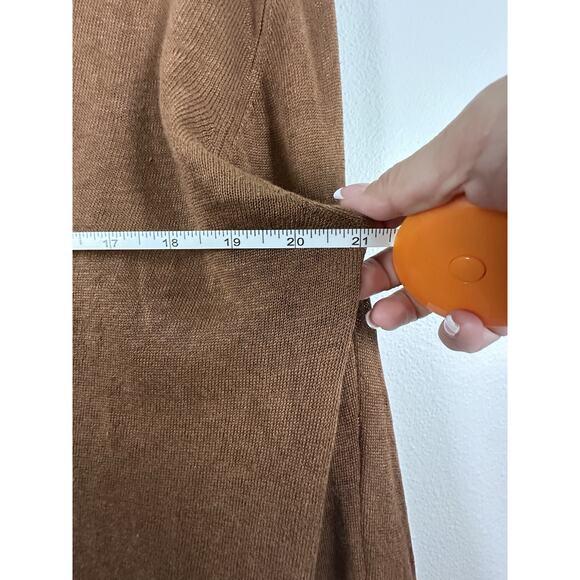 Burberry London Women Brown Flax Linen Knit Pullover Sweater Sz M Flawed Preppy - Picture 14 of 16